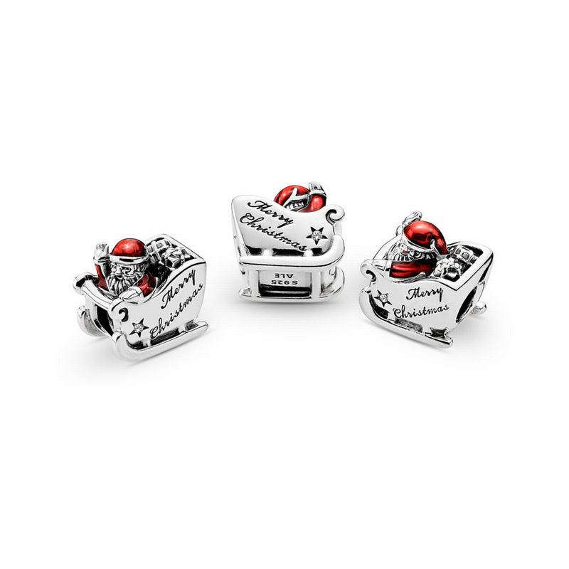 Pandora Sleighing Santa Charm NZ Sale, Sterling Silver (527408-MTC)